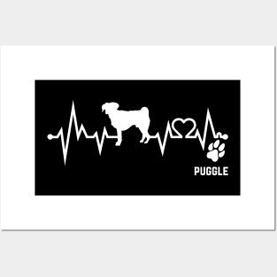 puggle heartbeat gift shirt Posters and Art